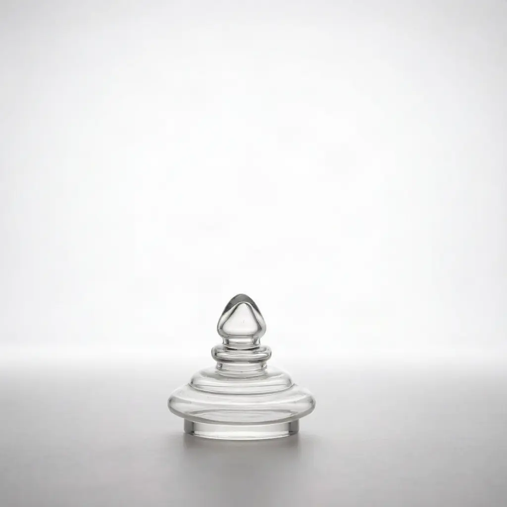 Clear Glass Decorative Finial Lid