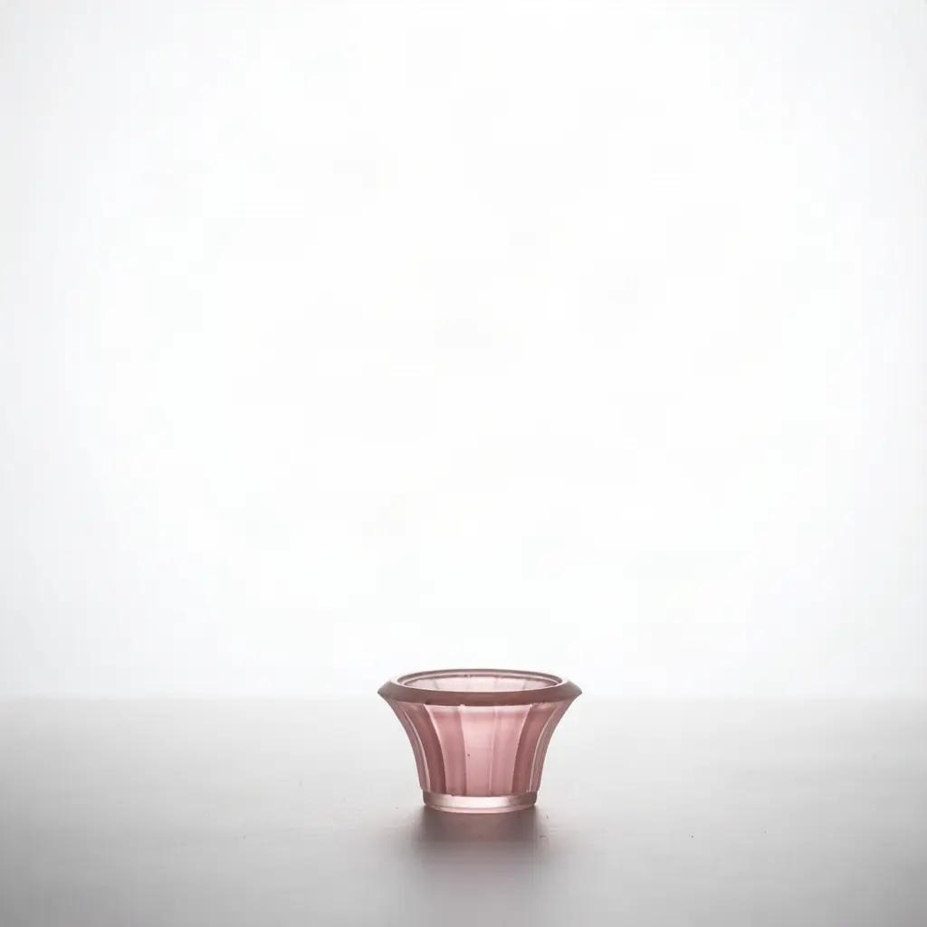 Blush Pink Fluted Glass Candle Holder
