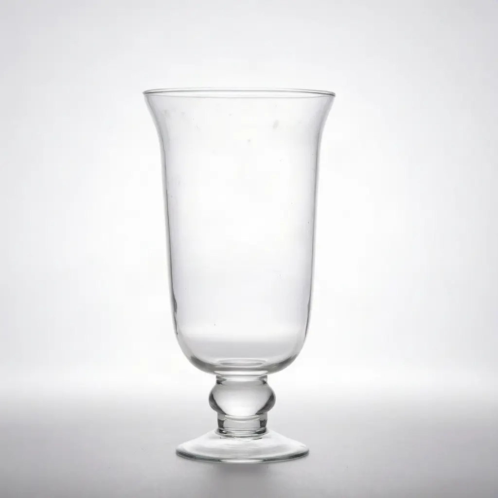 Clear Pedestasl Hurricane Glass Vase