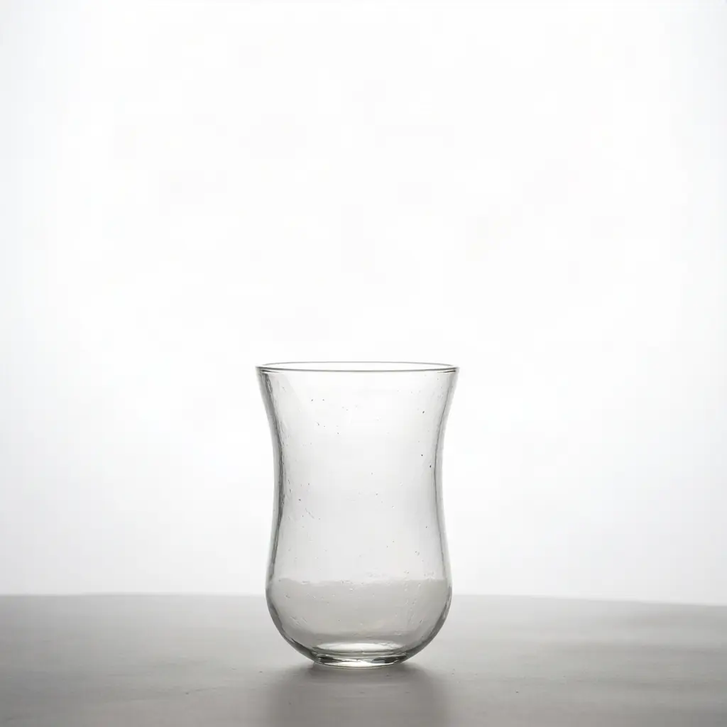 Clear Curved Glass Vase