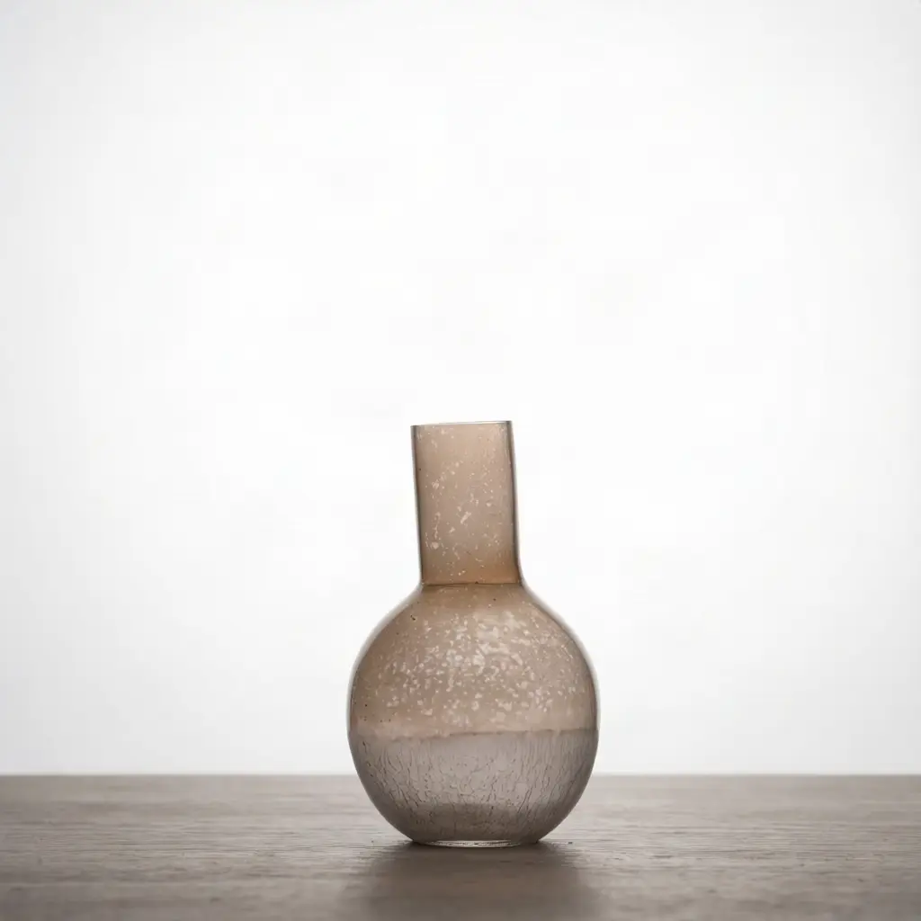 Amber Speckled Round Bottle Vase