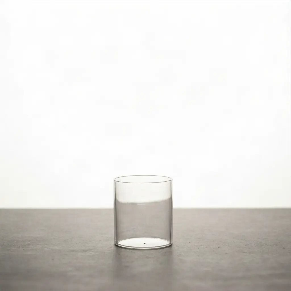 Clear Glass Cylinder Candle Hurricane with Black Base