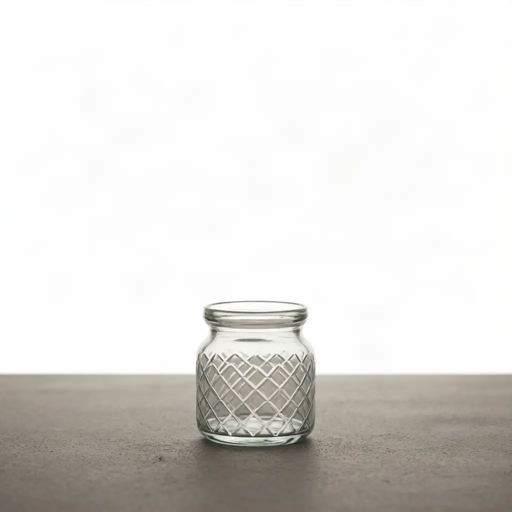 Diamond Cut Glass Tealight Holder