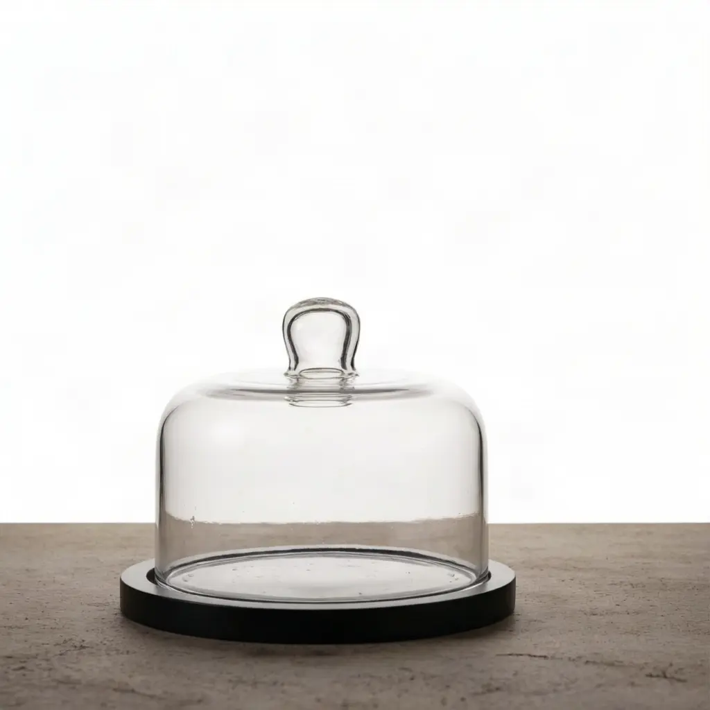 Classic Glass Cloche with Black Base