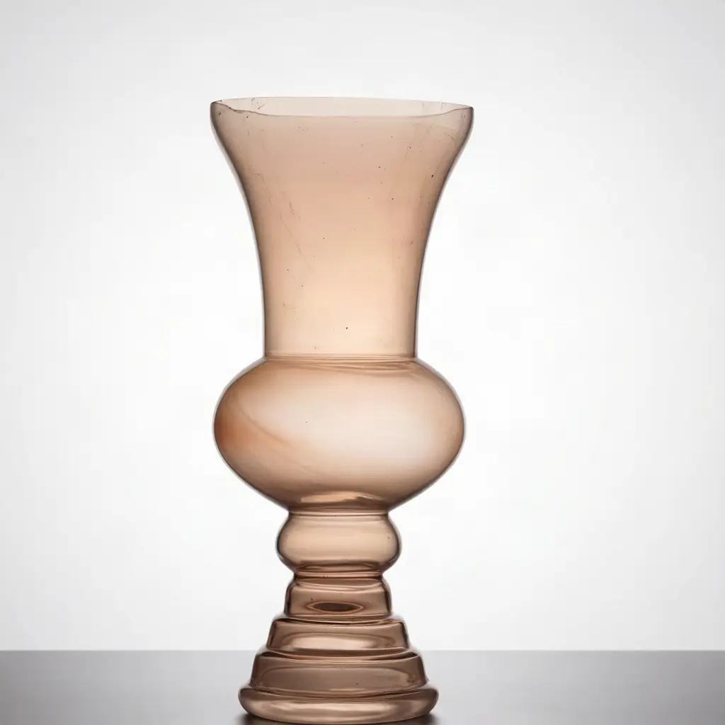 Amber Pedestal Glass Vase