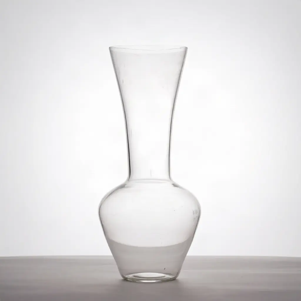 Flared Neck Clear Glass Vase