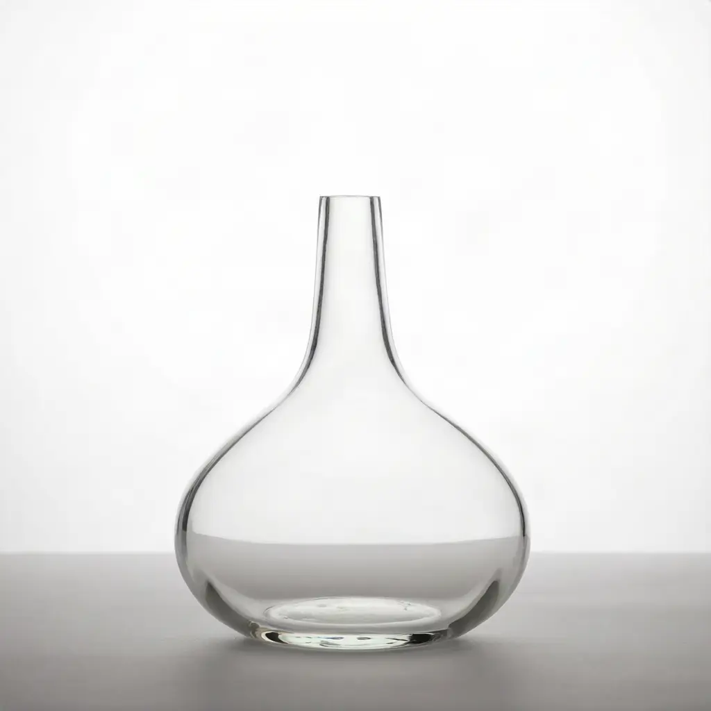 Clear Glass Cloche Bottle Vase